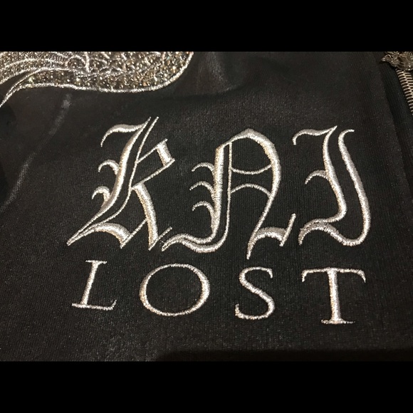 Jaded By Knight Swarovski Embroidered Lost Angels Hoodie Jacket XL - Picture 4 of 11
